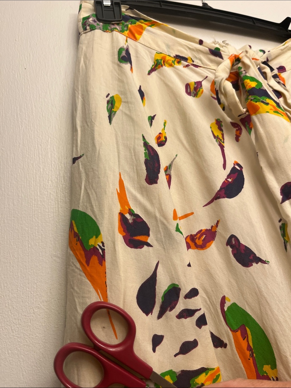 Porridge Anthropologie Midi Skirt with Multicolor bird print a-line - Picture 10 of 10
